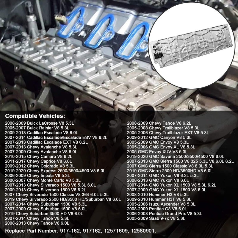Bicos 12571609 Cylinder Deactivation Solenoid Valve Lifter Oil Manifold Compatible with Chevy Avalanche Express Silverado Suburban Tahoe Trailblazer GMC Envoy Savana Sierra Yukon Replacement# 917-162 - Image 2